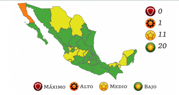 Tamaulipas está en semáforo verde según semáforo epidemiológico a nivel nacional.